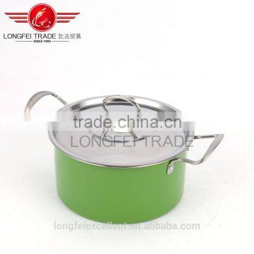 2016 3pcs Stainless Steel Color Steel Handle High Pot Set photo-4