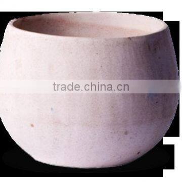 Round Lightweight Cement Pots, GRC (Glass Reinformed Concrete) pots, Small lightweight cement planter