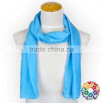 Baby Girls Luxuries Washable Solid Color Fashion Scarf Various Color Silk Scarf photo-4
