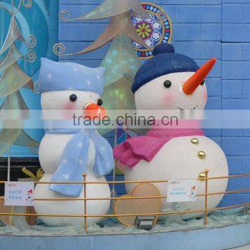 Fiberglass snowman lover for Christmas decoration