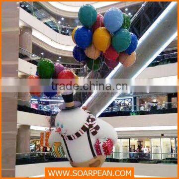 Shopping Mall/Market Fiberglass Christmas Balloon For Kids