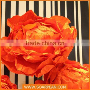 Shop Window Display Custom Decorative Giant Red Paper Flower