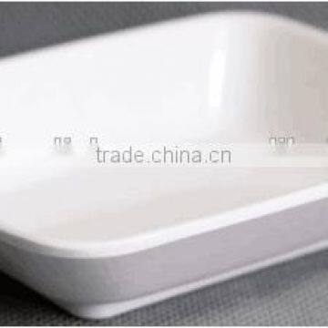 Square White Melamine Butter Dish