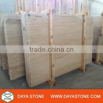 polished Ivory Travertine slabs