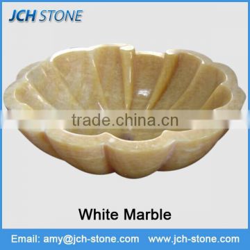 Flower shaped china custom stone wash basin