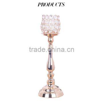 2016 New Design Tulip Crystal Candle Stand Candle Holder Home Party Decor Candlestick Metal Plated Romantic Europe Holders photo-3