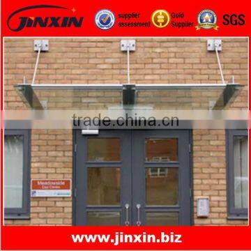 Modern design stainless steel glass canopy design for door /proch /extrance