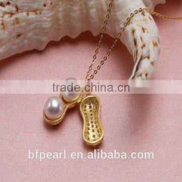 9mm White freshwater Pearl Pendant Designs