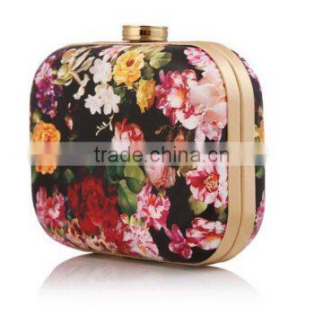 Flower Colorful Printed Party Bag Lady Fancy Clutch Bag photo-4