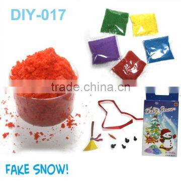 DIY fake snow and DIY snowman