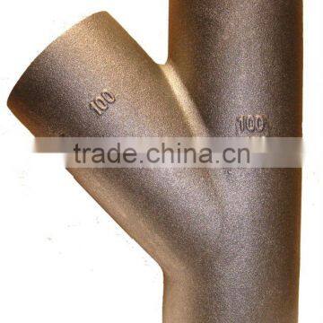 45 degree single branch cast iron pipe fittings