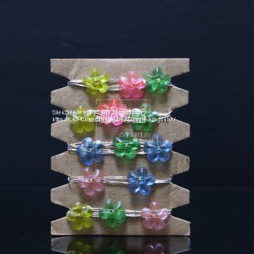 RGB Light Plum Flower Children Bedroom Decoration Low Voltage Replaceable Battery Operated Fairy Night Light String photo-3