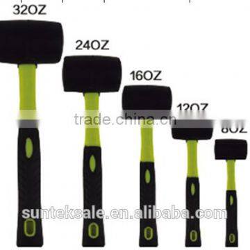 black Rubber hammer with Fiberglass handle high quality