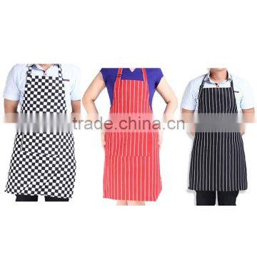 Stripe Bib Apron With 2 Pockets Chef Waiter Kitchen Cook New Tool NVIE photo-6