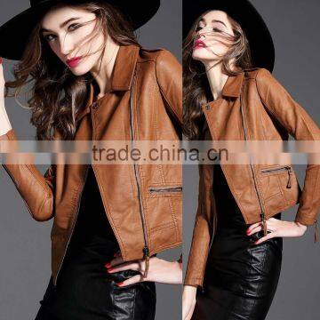 wholesale plus size autumn winter coat and jackets women 2017 winter apparel clothes high quality pu leather motorcycle jacket