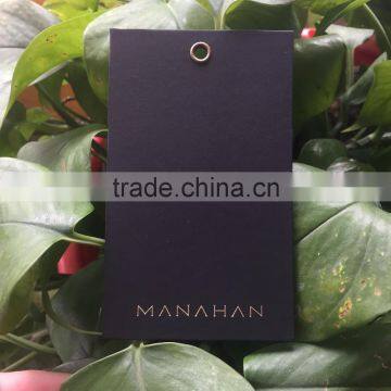 2017 Hot Sale High Quality Gold Stamping Logo Paper Hang Tags for Garments photo-2