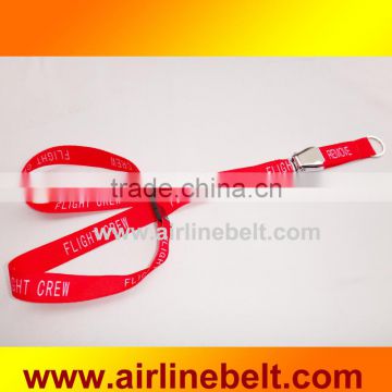 Top classice airline airplane aircraft seatbelt buckle lanyard china wholesale