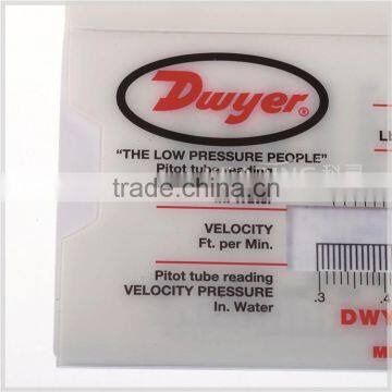 Kearing Brand OEM Plastic Slide Ruler,air Velocity Calcuator, Velocity Pressure in Water, Opaque Plastic Slide Ruler #KSL01 photo-4