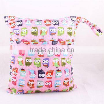 Printing Double Zipper Waterproofed Baby Diaper Wet Bag