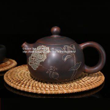 Qinzhou Chinese Nixing Pottery Antiqued Xishi Purple Clay Pot Pure Handmade Tea Pot Tea Ware