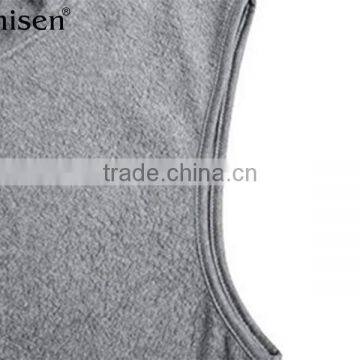 Oem Factory Wholesale Fleece Men Hooded Vest photo-4