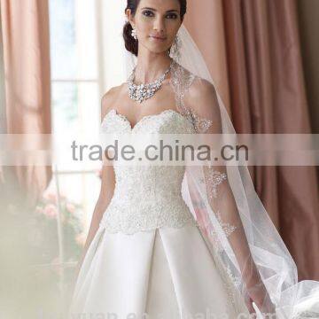 White High Quality Ball Gown Lace Sleeveless Sweetheart Victorian Lace Wedding Dress Robe de Mariage photo-3