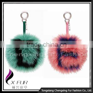 CX-R-38 China Wholesale Fox Fur Keychain Customized photo-3