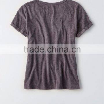 MGOO 2017 Summer Lace-up Graphic T-shirt With Grommets Ladies Sublimation Print Design Fashion T Shirt photo-5