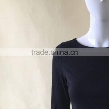 MGOO OEM/ODM Supplier Maded Two Piece Set Women Bodycon Dress Black Long Sleeve Clothing Shealth Prom Dress Z572 photo-3