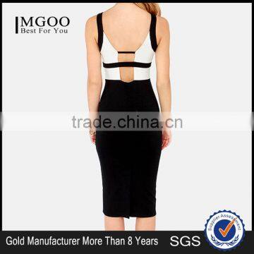 MGOO New Fashion OEM/ODM China Manufacturer Wholesale Fashion Bandage Dress For Women Sexy Knee Length Vestidos Black #24206145 photo-4