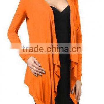 Plus Size Women Clothing Stretch Fabric Draping Long Sleeve Open Cardigan 2016 Women photo-3
