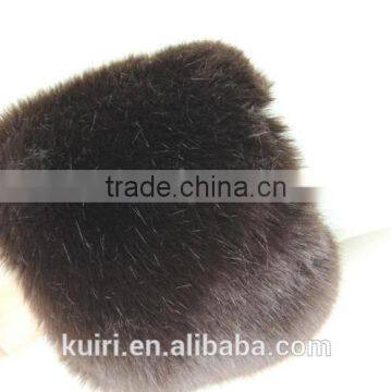 Women's Extra Large Faux Fur Fox Fur Cuff Winter Oversleeps Hand Ring Wristiest Gloves Winter Arm Warmer photo-3