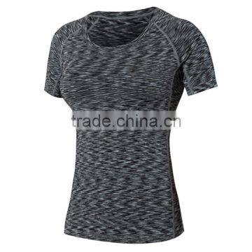 Wholesale OEM Custom Printing t Shirt Dry Fit Athletic Wear Women T-shirts Compression t Shirt Women photo-3