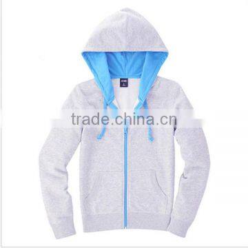 OEM Casual Plain Zipper up Lady Reversible Hoodies