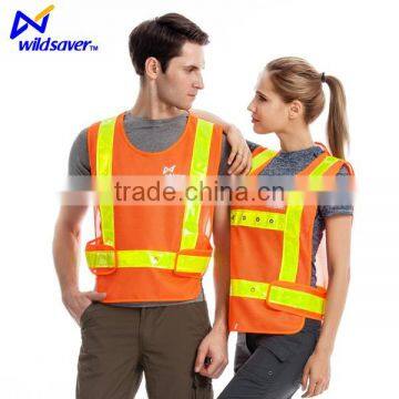 Fashion flashing led waistcoat 100% polyester security hi vis vest