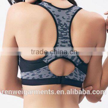 Fitness Quick Drying Nylon Spandex Fabrics Padded Women Yoga Sports Bra photo-2