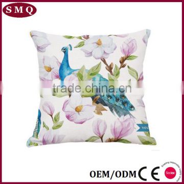 painting decorative linen couple lover cushion with birds