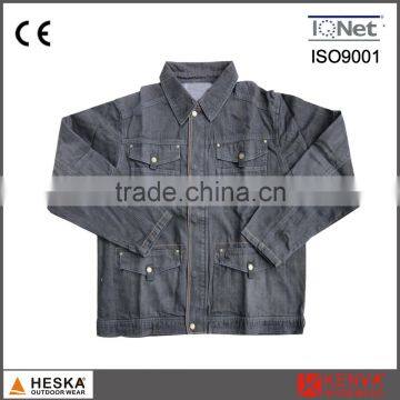 New style Popular 100% cotton black denim jacket for men