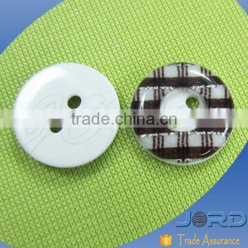 China manufacturer shining powder 2 holes colorful eyes shape resin buttons