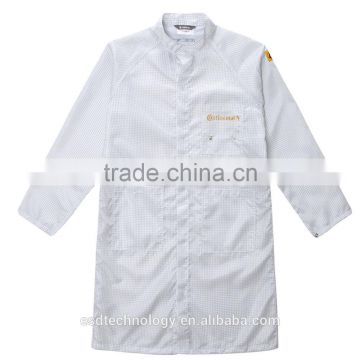 Grid Polyester Carbon Fiber ESD Clothing