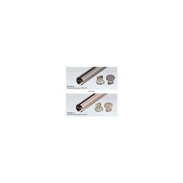Roller Shutter Curtain Extruded Aluminium Tube With Brushed Violet Gold / Iron Grey Process