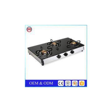 Black Enameled Tempered Glass Panels For Gas Stove Cooker Tops