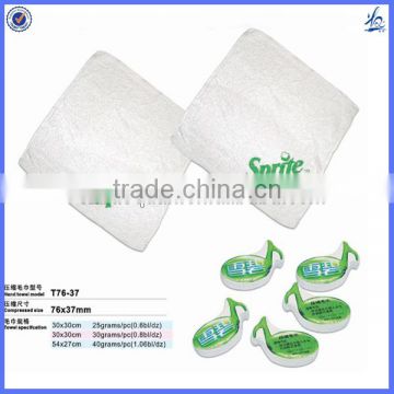 Hotselling small compressed towel with OEM design