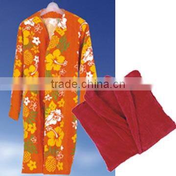 100%cotton printed bathrobes