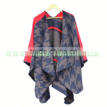 HZW-16879005 2017 navy new poncho women warm winter blanket scarf shawl