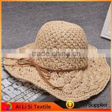 2017 Summer Simple Beach Paper Straw Hat for Beautiful Girl photo-2