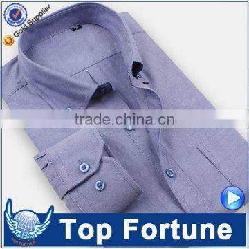 Customized wholesale men's royal blue slim fit dress shirt