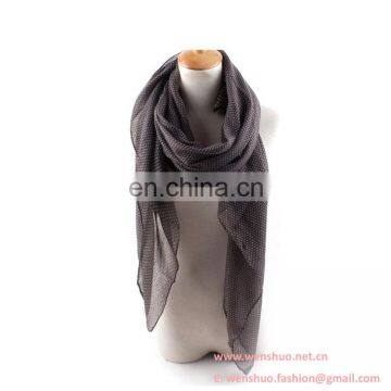 Wholesale New Style Fashion Dots Printed Lady Voile Scarf In Stock photo-2