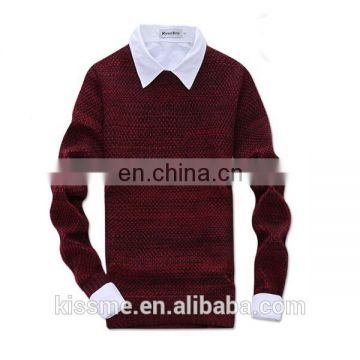 2015 Fashion V neck plain Pullover sweater for men