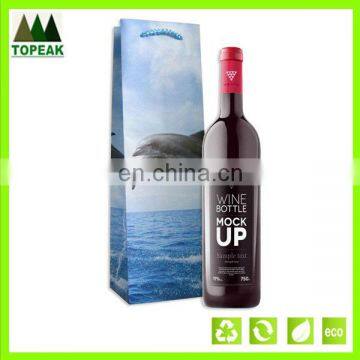 gift handle plastic wine bag